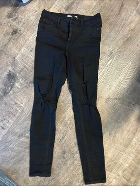 Old Navy Black Rockstar Super Skinny Jeans